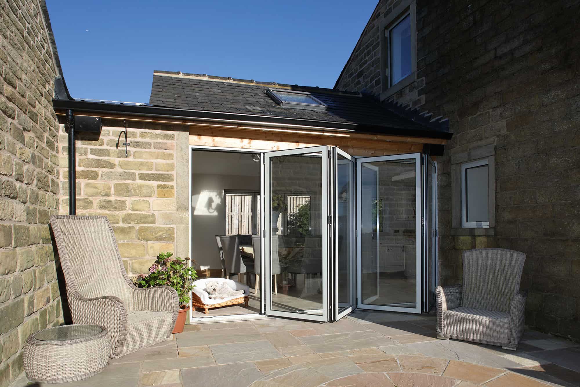 CF68 bi-folding door system installation