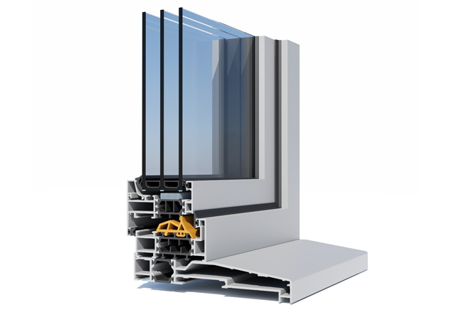 SlimLine 38 aluminium window profile cross-section