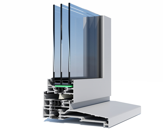 SlimLine 68 aluminium window profile cross-section